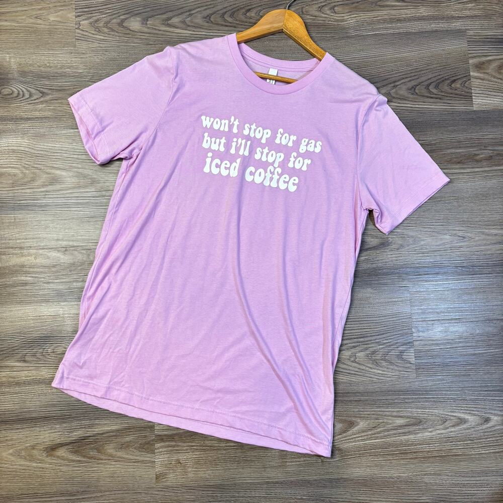 Bella Canvas Coffee Tee Purple Size Large